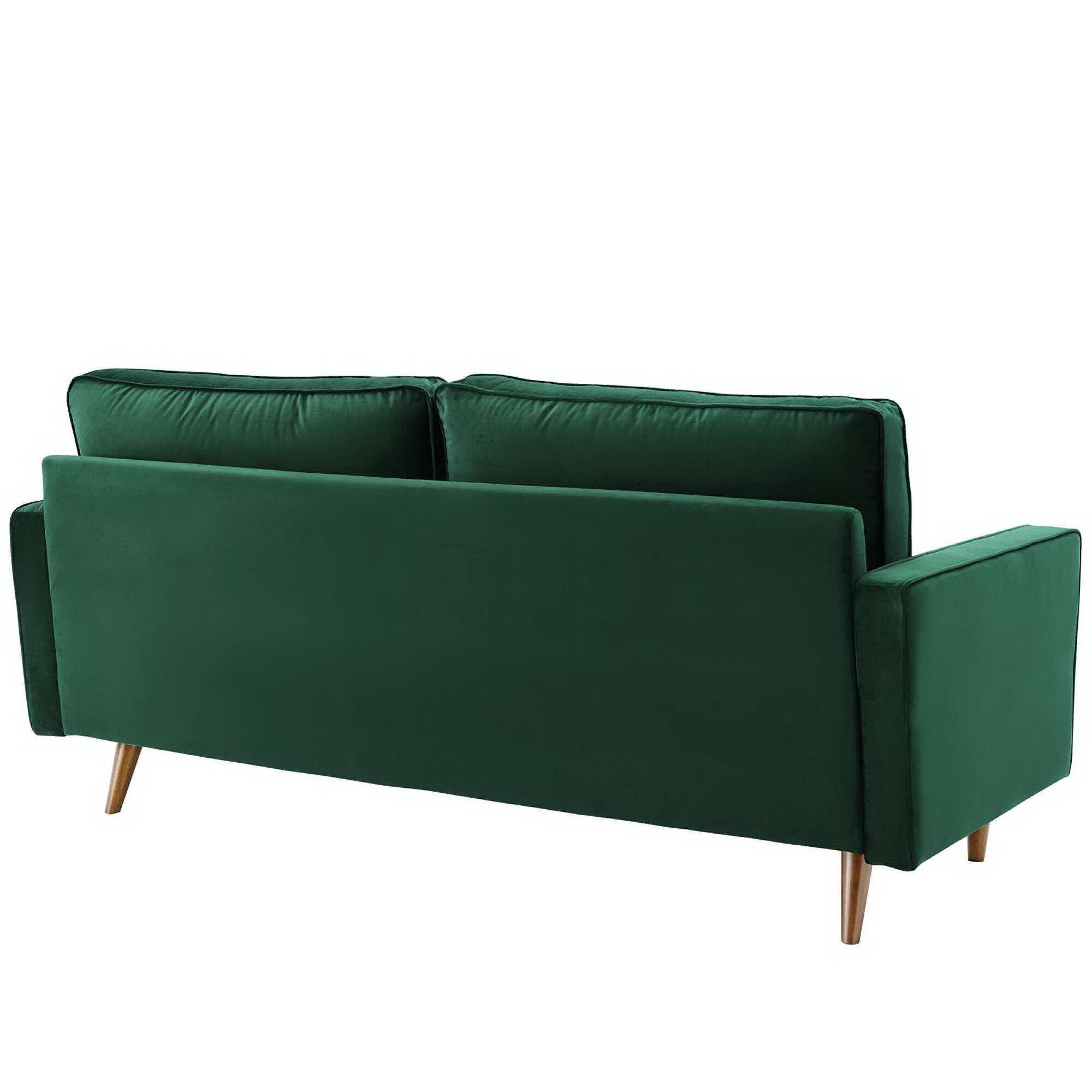 Back. Modway - Valour Performance Velvet Sofa by Modway - Green.