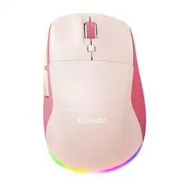 SEENDA - MOU110 Wireless Bluetooth Mouse, Rechargeable & RGB - Wireless - Pink