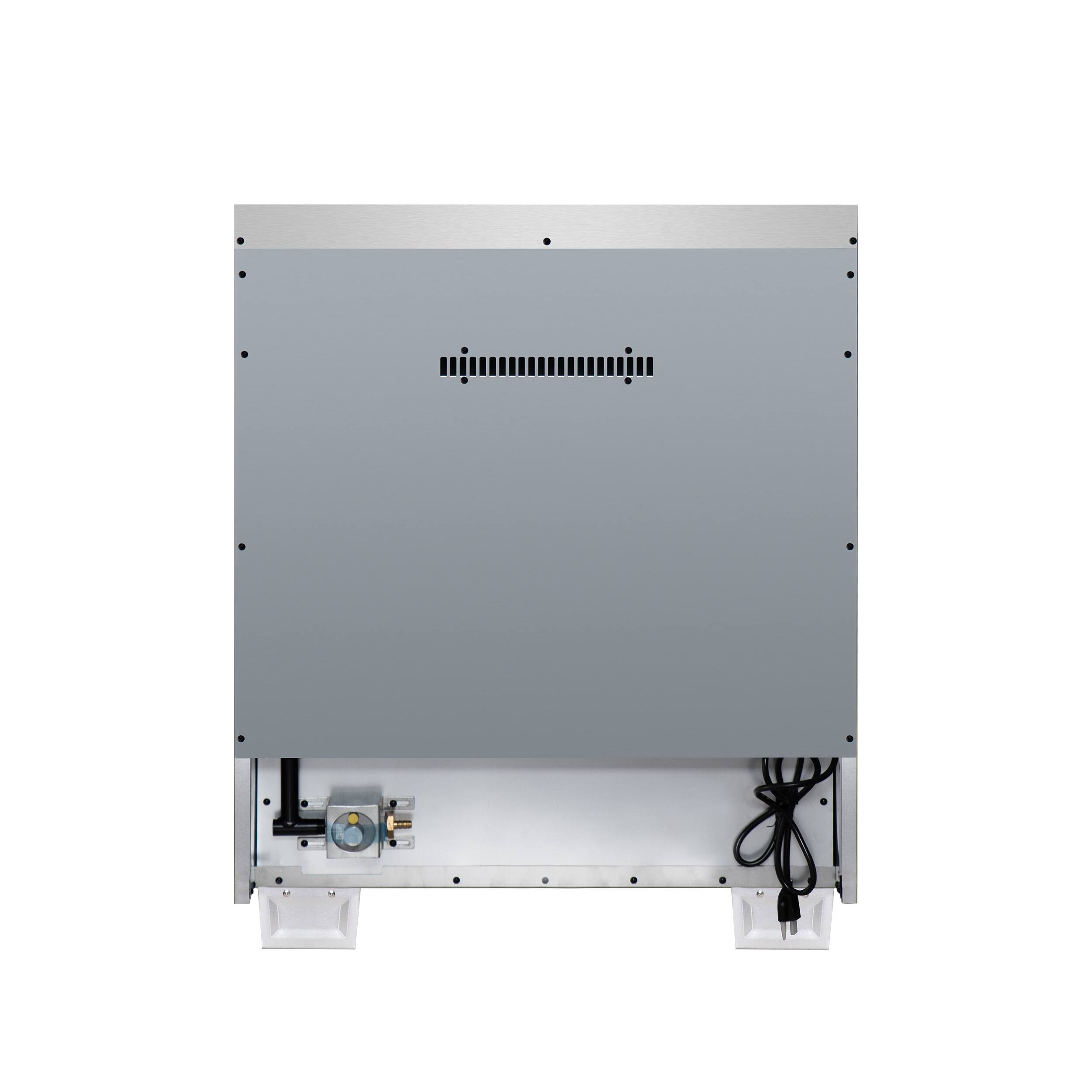 Back. Forno Appliances - Capriasca 4.32 Cu. Ft. Freestanding Gas Convection Range with French Doors - White.