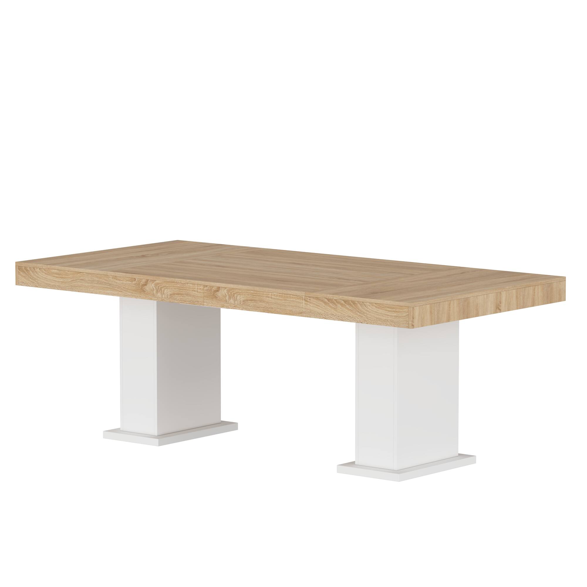 Angle. FUFU&GAGA - FUFU&GAGA Modern Office Desk - Spacious Workstation for Home & Corporate Use - Wooden & White.