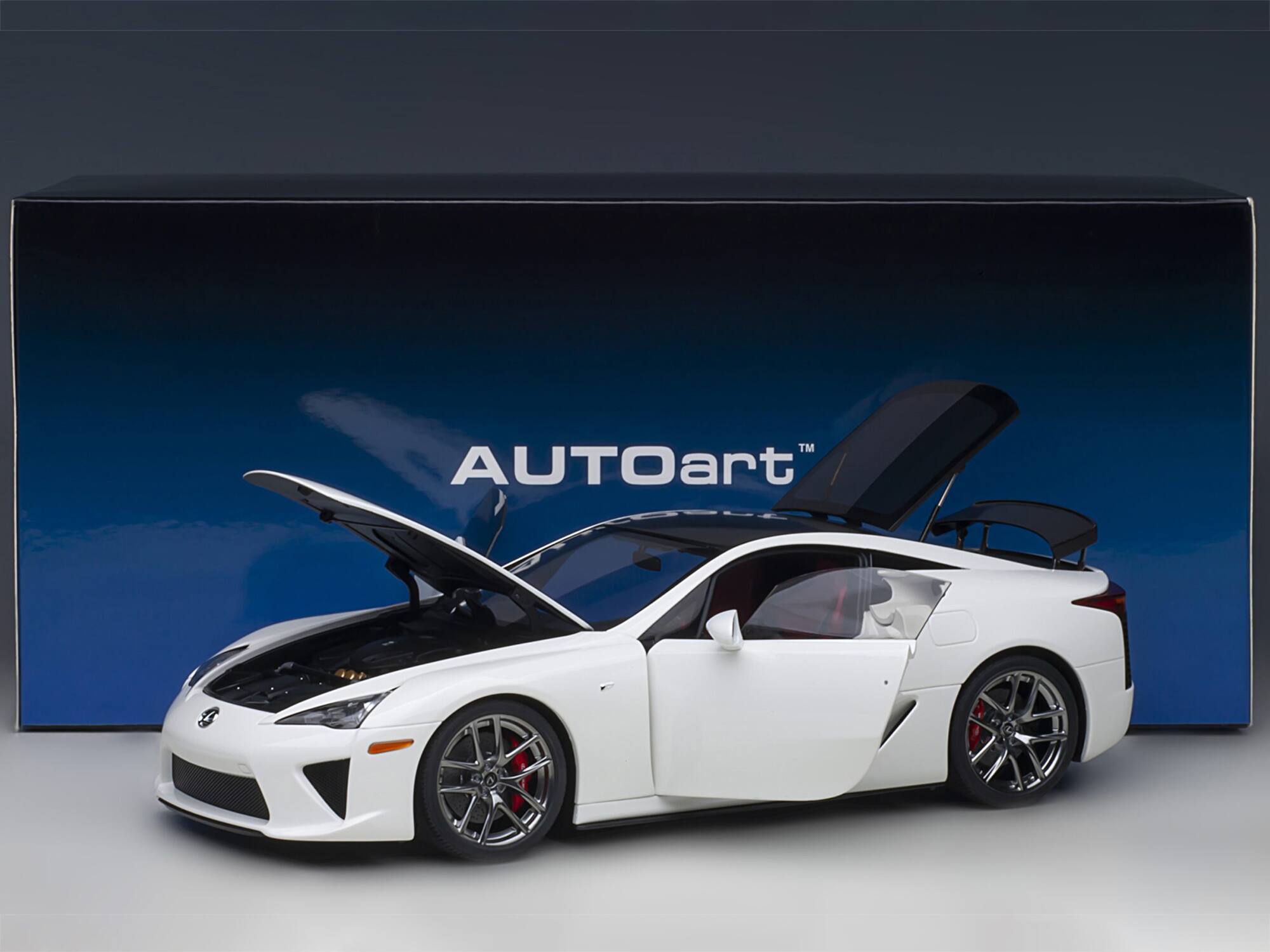 Alt View 5. Autoart - Lexus LFA Whitest White with Carbon Top 1/18 Model Car by Autoart.