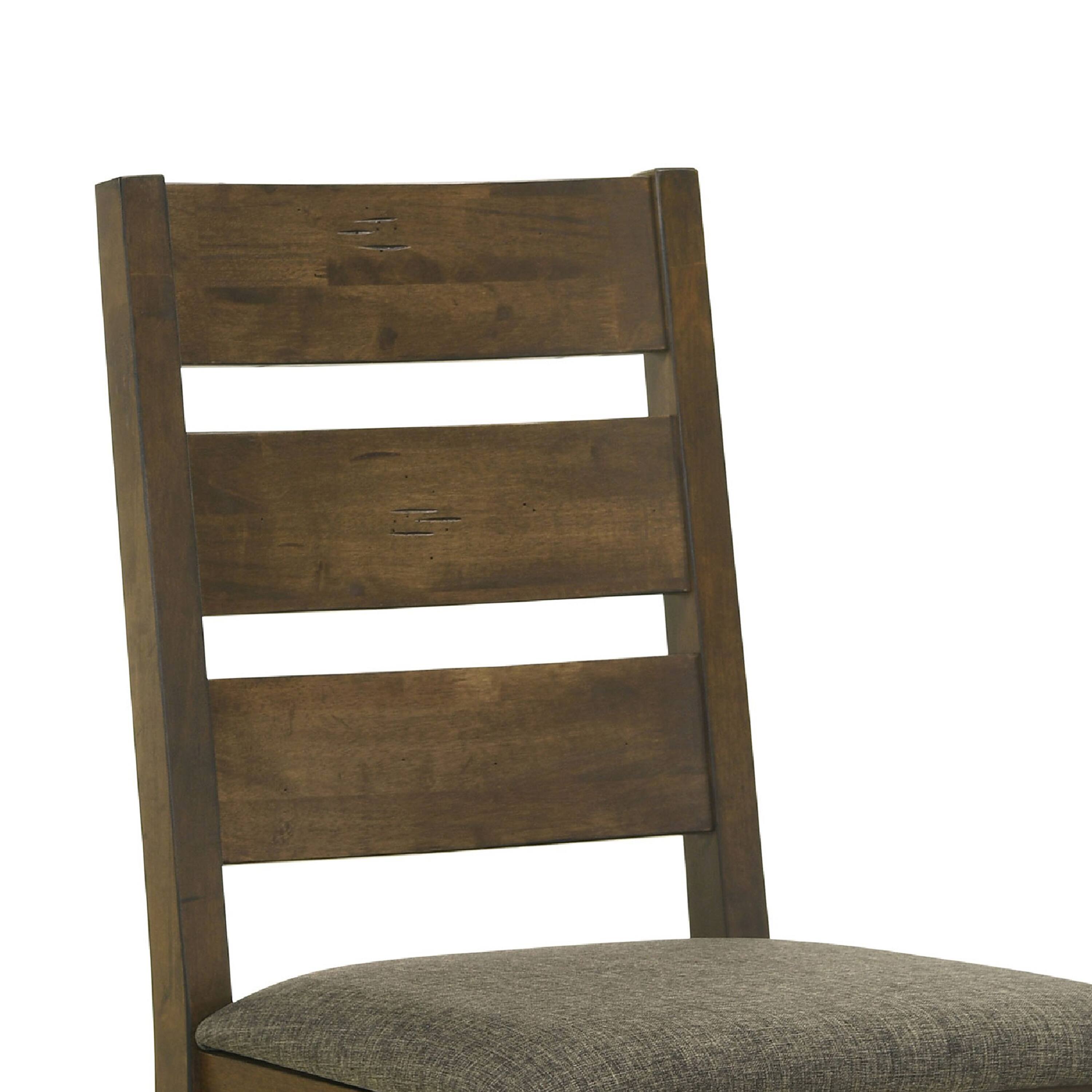Alt View 6. Manhattan Lane - Wooden Ladder Back Dining Chairs, Knotty Nutmeg & Brown, Set of 2 - Knotty Nutmeg & Brown.