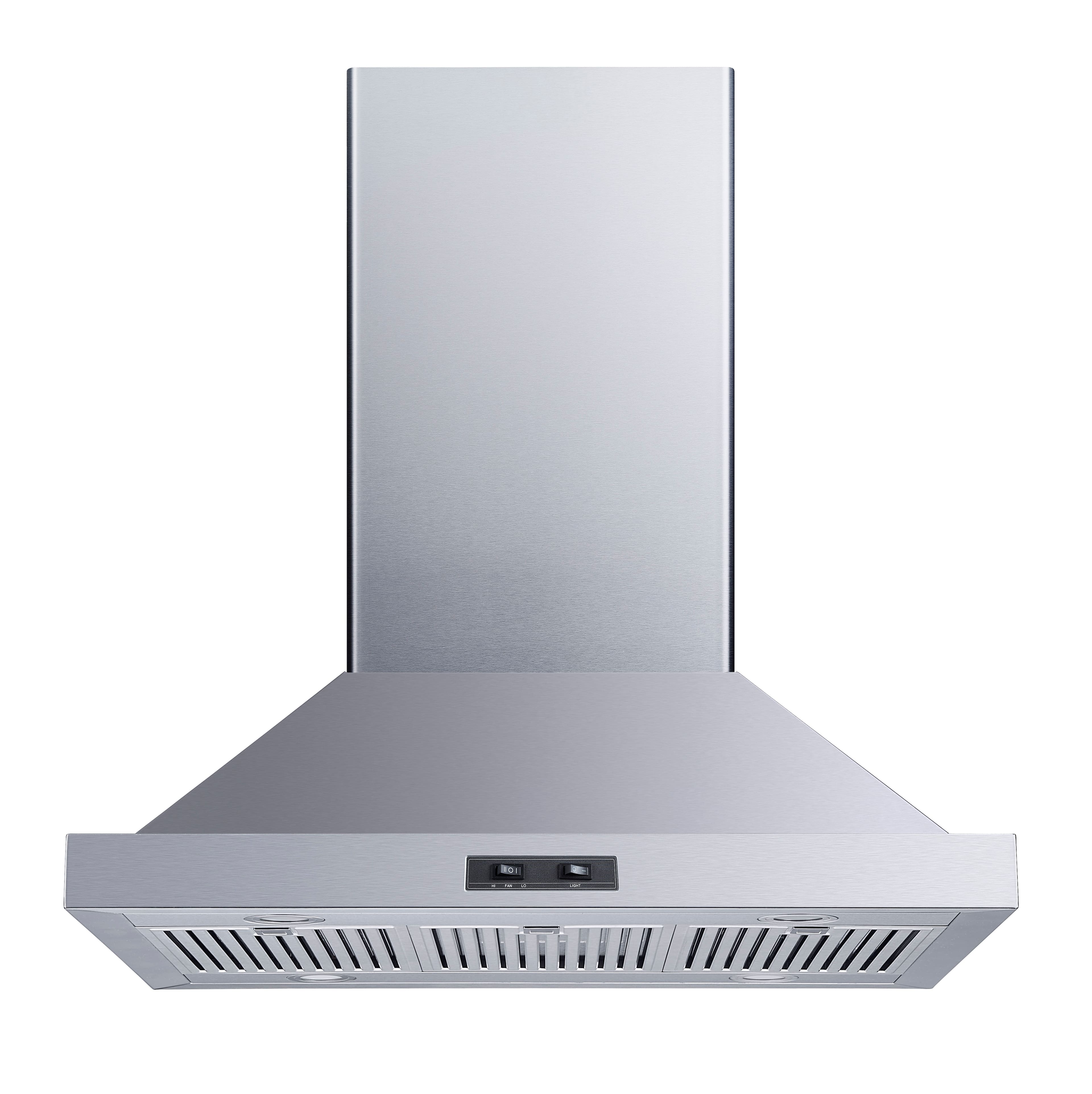 Winflo - 30 inches - Convertible - Island Range Hood - Stainless Steel