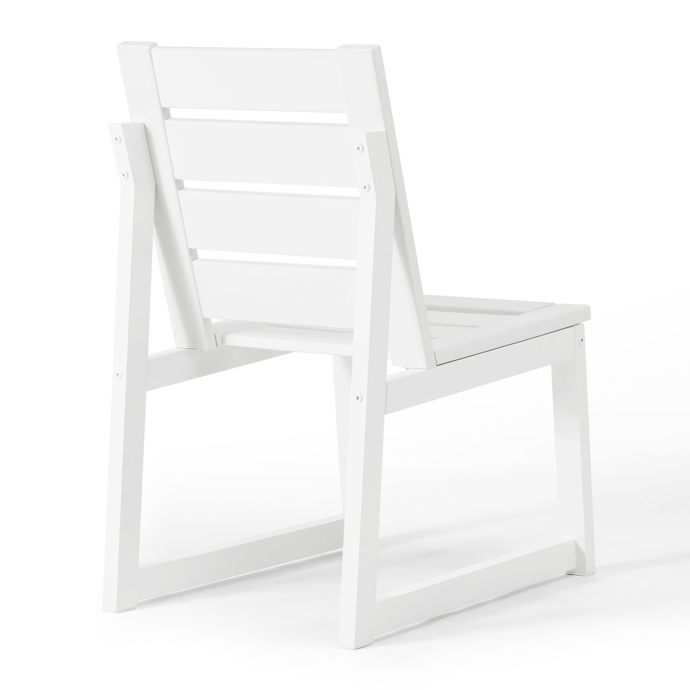 Back. WestinTrends - WestinTrends Cape May HDPE Outdoor Patio Dining Side Chair - White.