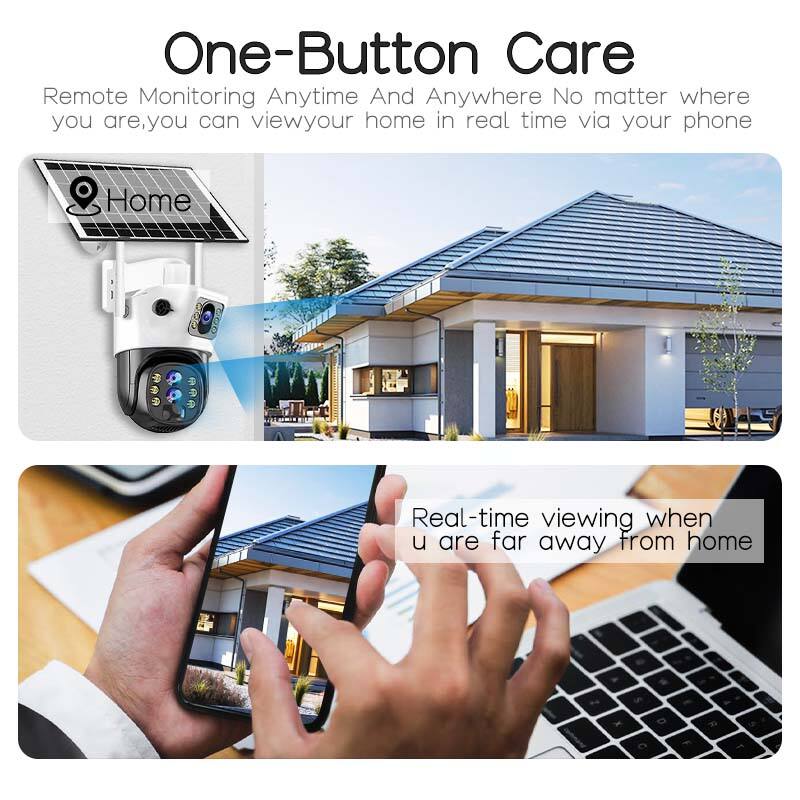 One-Button Care

Remote Monitoring Anytime And Anywhere  
No matter where you are, you can view your home in real time via your phone

Real-time viewing when you are far away from home