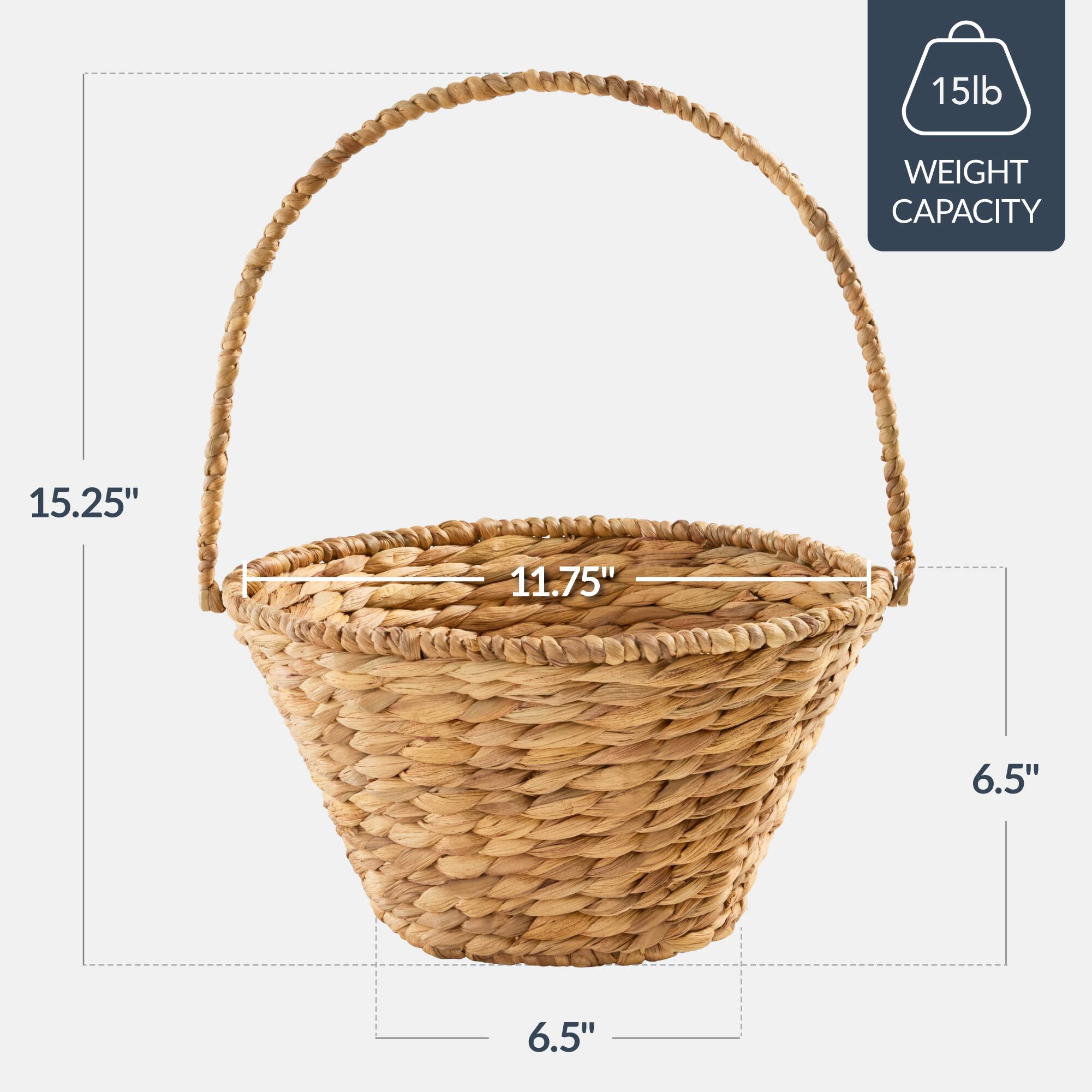 15lb WEIGHT CAPACITY  
15.25"  
11.75"  
6.5"  
6.5"