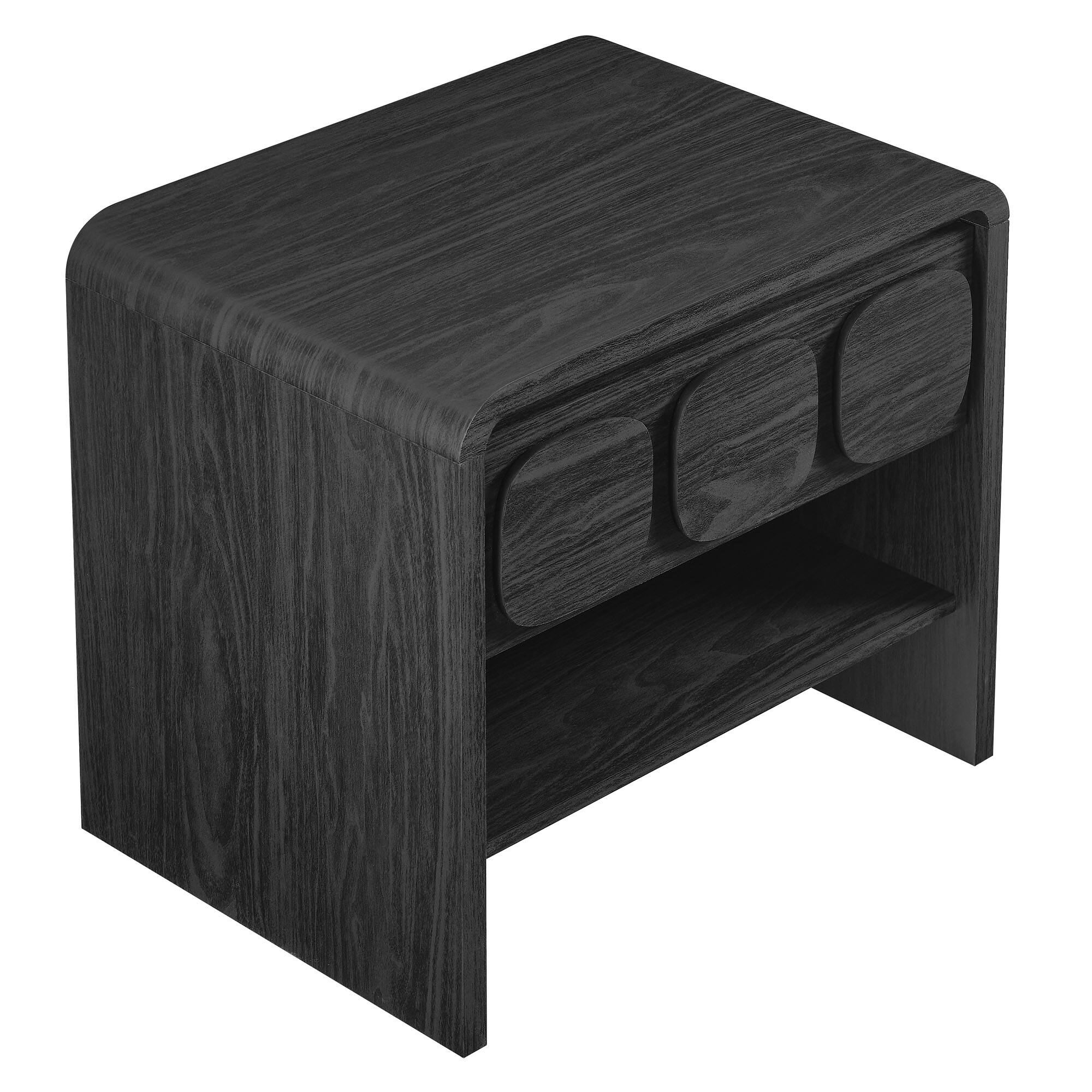 Alt View 4. Modway - Toscana 1-Drawer Nightstand by Modway - Black.