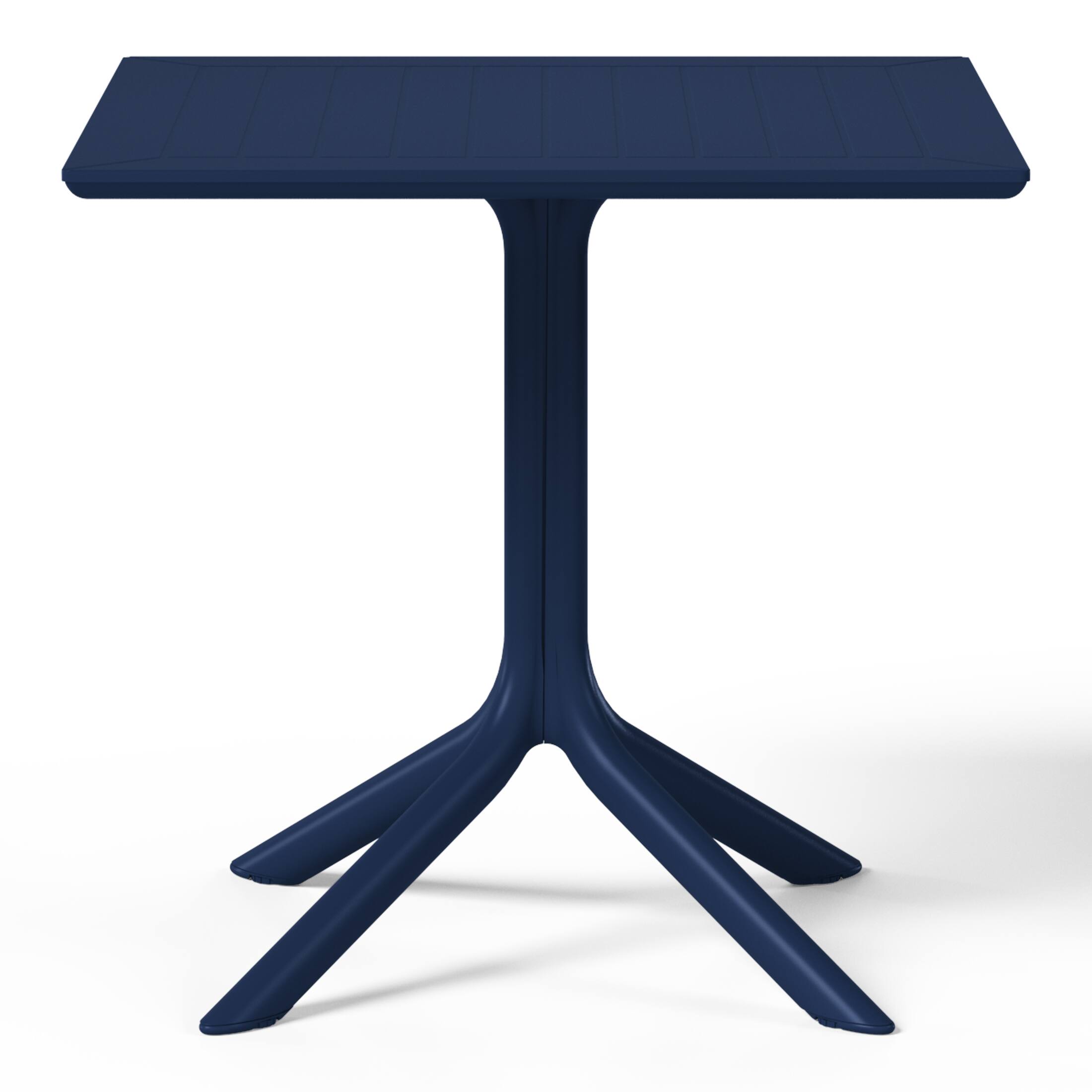 Back. WestinTrends - WestinTrends Playa 31.5" Square Outdoor Plastic Resin Patio Dining Table for 4 - Navy Blue.