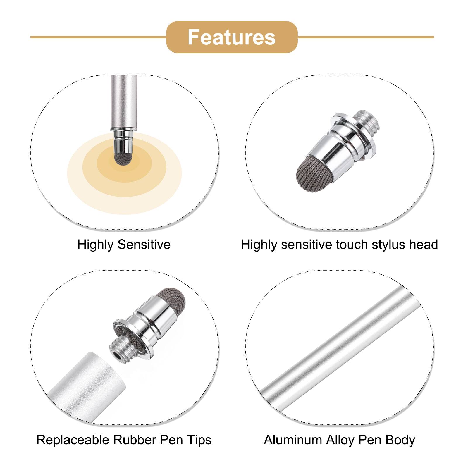 Features

- Highly Sensitive
- Highly sensitive touch stylus head
- Replaceable Rubber Pen Tips
- Aluminum Alloy Pen Body