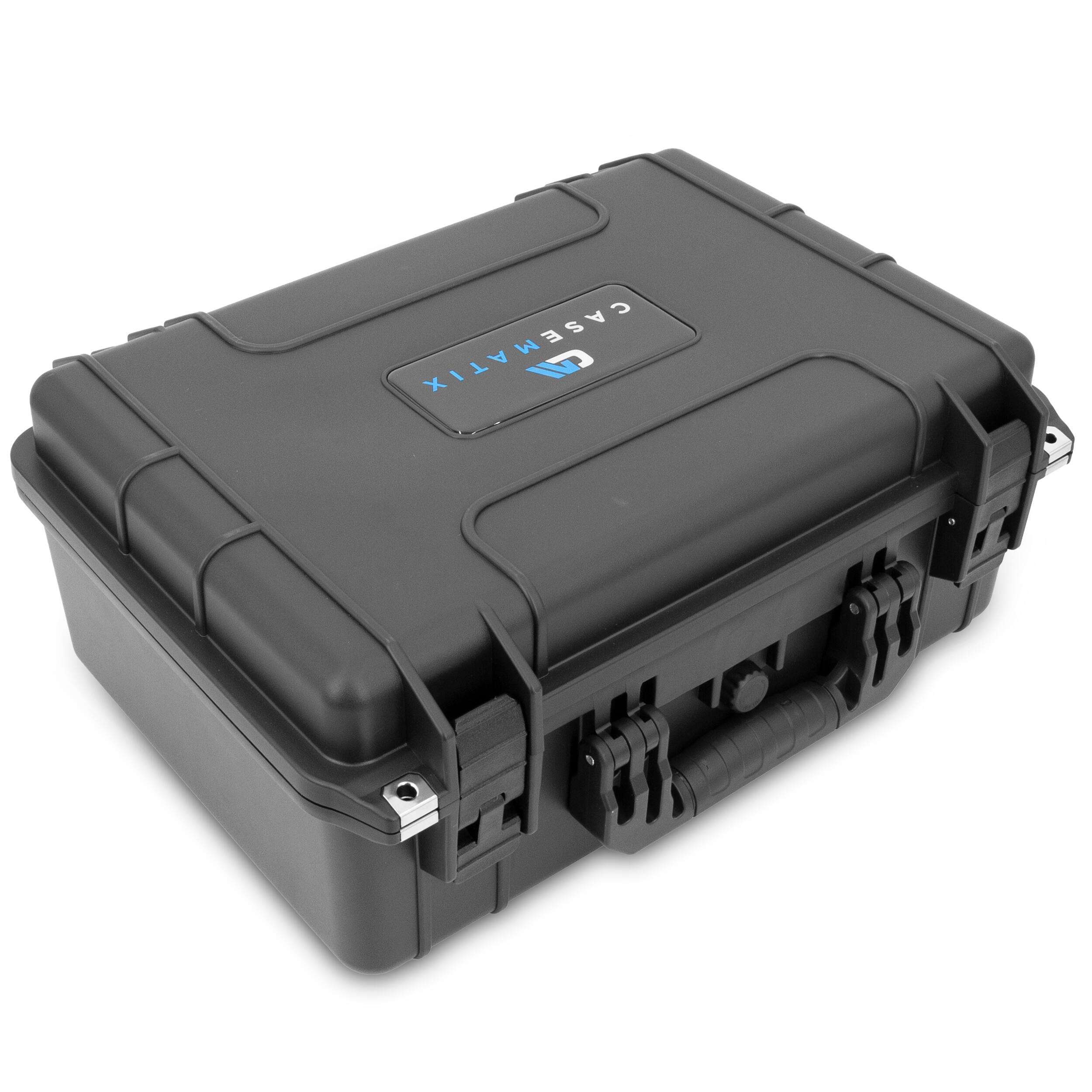 Alt View 6. CASEMATIX - Hard Case Compatible With PS5 Slim & PlayStation 5 Slim Digital Edition - Waterproof  For Console, Controllers and More - Black.