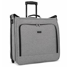 Geoffrey Beene - Suit & Dress Carrier, Wrinkle-Free Rolling Garment Bag With Inline Skate Wheels, 22” Folded - Gray