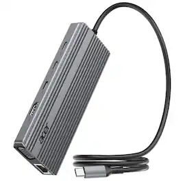 Acer - 11 in 1 USB C HUB Multiport Adapter with 4K@60Hz HDMI, 1080P VGA, 2x10Gbps USB C, 2x5Gbps USB A - Gray