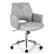 Front. Costway - Leisure Hollow Mid-Back Adjustable Task Chair with Armrests - Grey.