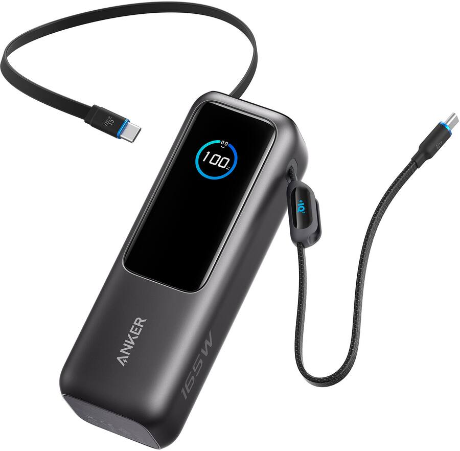 Anker Laptop Power Bank (25K, 165W, Built In and Retractable Anker Laptop Power Bank (25K, 165W, Built In and Retractable