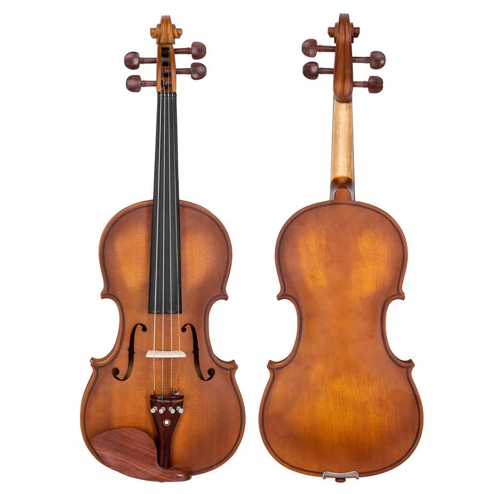 Back. Winado - Violin 4/4 Full Size for Kids, Adults, Students Beginners Kit with Violin Bow, Hard-Shell Case, Shoulder Rest, Rosin.