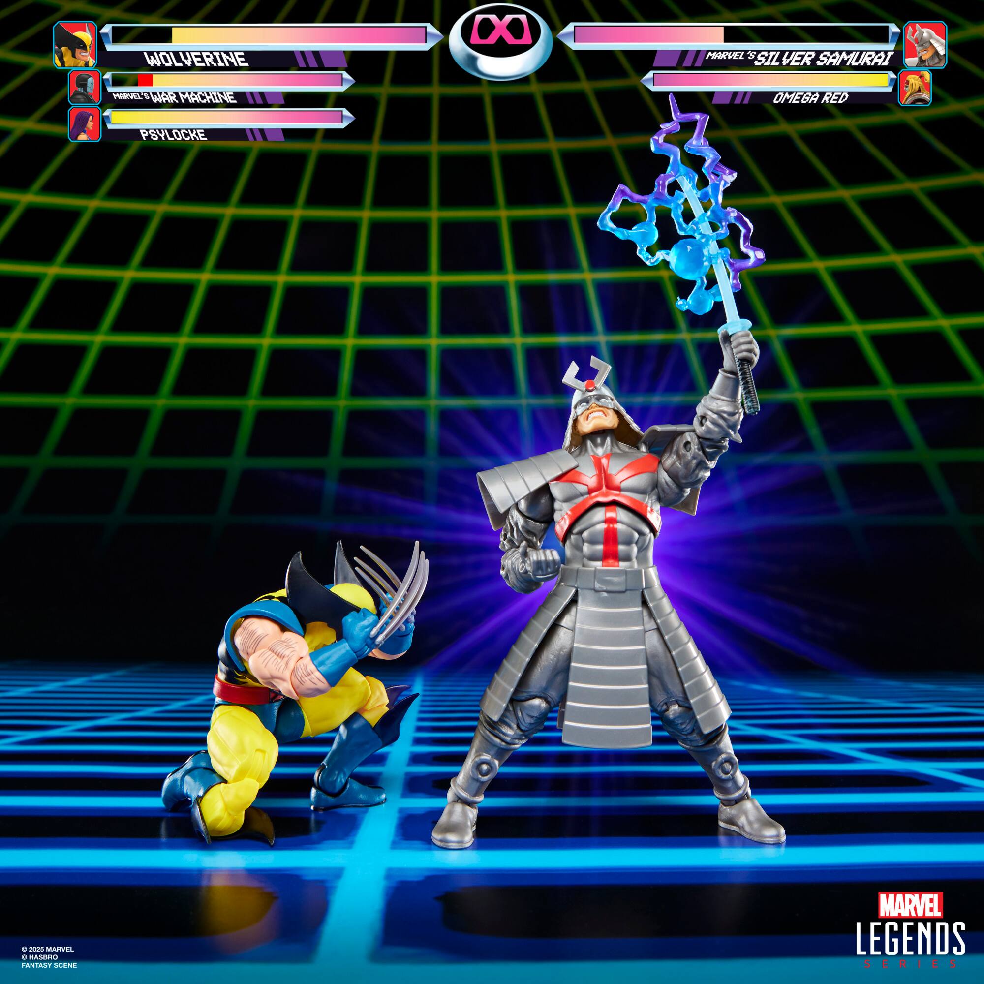 Wolverine  
Marvel's War Machine  
Psylocke  

Marvel's Silver Samurai  
Omega Red  

Marvel Legends Series