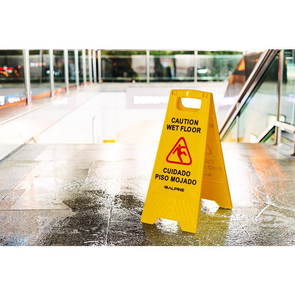 CAUTION WET FLOOR, CUIDADO PISO MOJADO, ALPINE