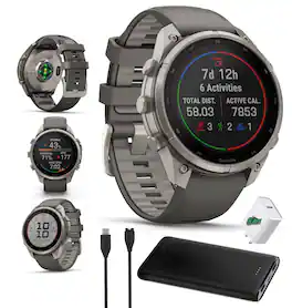 Garmin - Fenix 9 Pro Solar 47mm Titanium GPS Smartwatch Pebble Gray Band - Pebble Gray/Silver Gray - (2024)