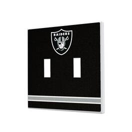 Keyscaper - Las Vegas Raiders Stripe Double Toggle Light Switch Plate - Multicolor