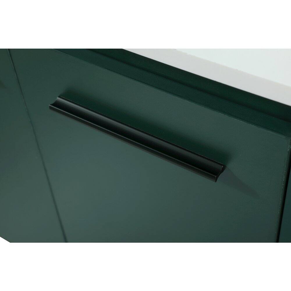 Back. Elegant Kitchen and Bath - 24 Inch Single Bathroom Vanity In Green - Green.