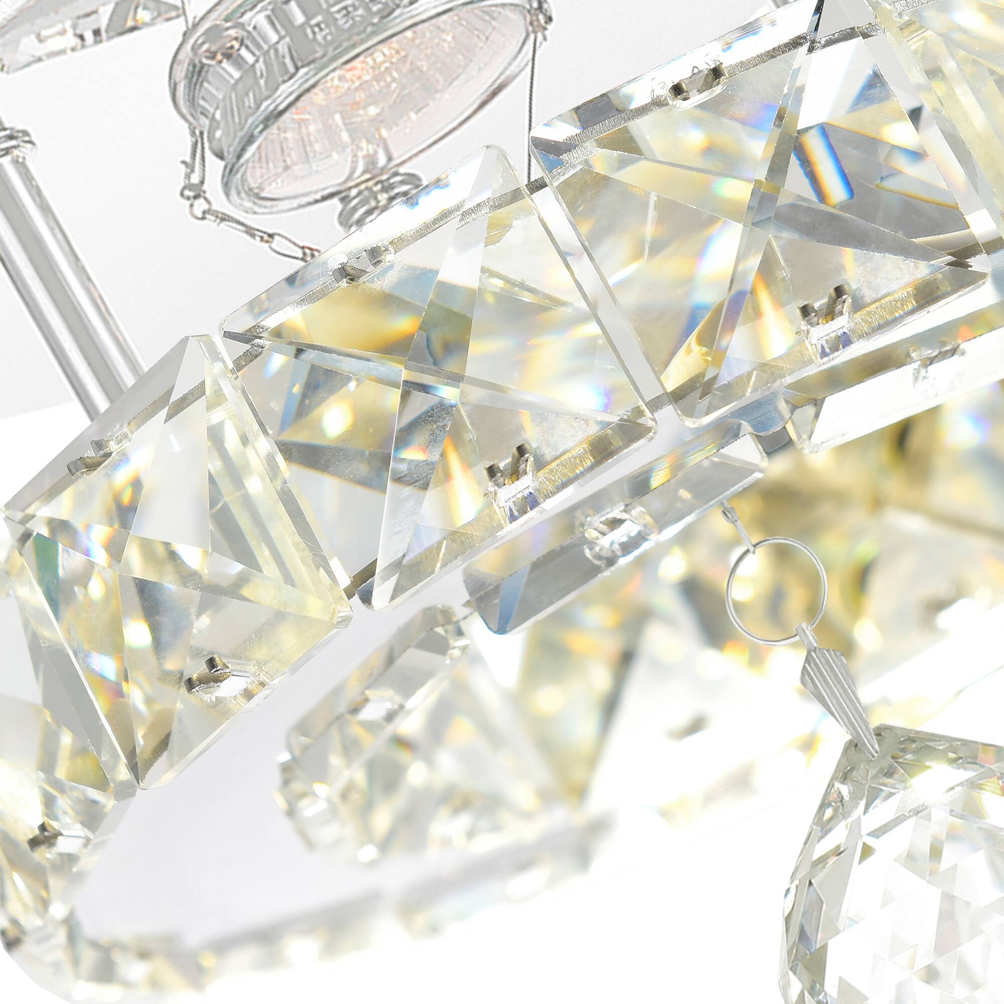 Left. CWI Lighting - Ring LED Flush Mount With Chrome Finish - Stainless Steel.