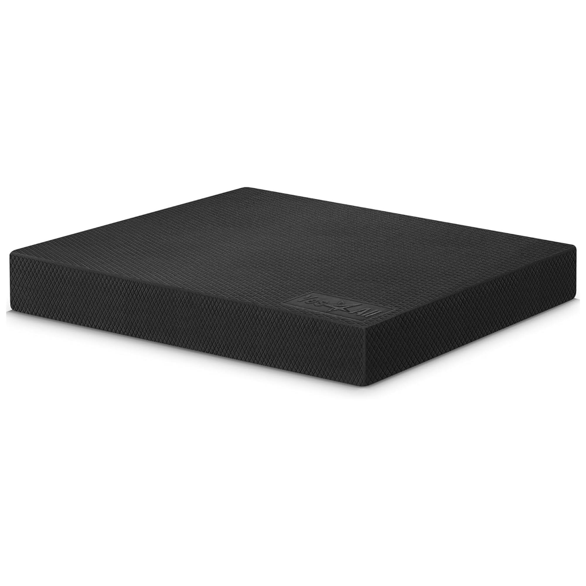 Front. Yes4All - Yes4All Non-Slip TPE Foam Balance Pad for Yoga and Stability Training, XL, Black - Black.