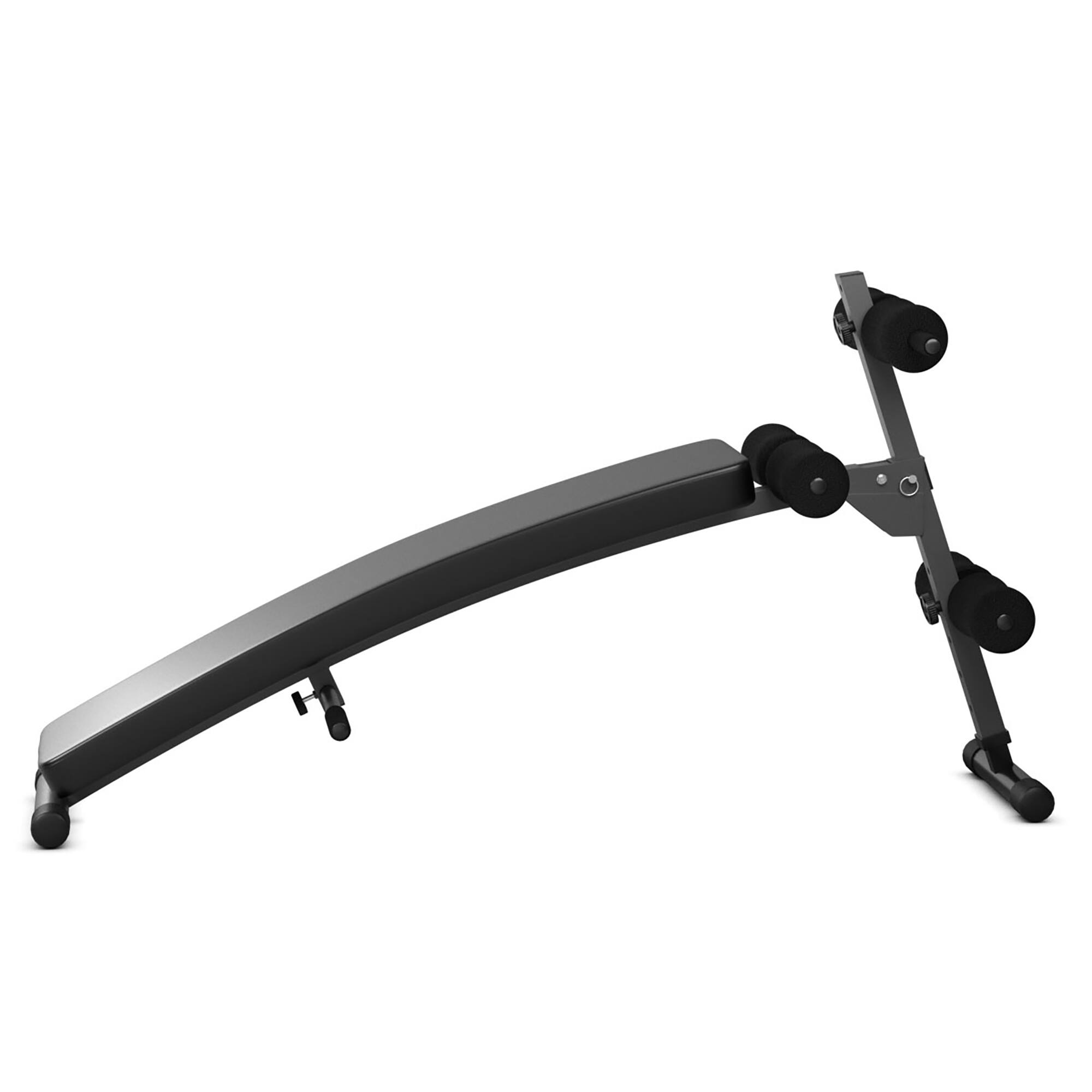 Alt View 20. Costway - Adjustable Arc-Shaped Decline Sit up Slant Bench Crunch Board Fitness Workout - Black.
