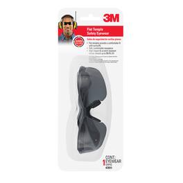 3M - Safety Glasses Gray Lens Black/Gray Frame 1 pc - Black | Gray