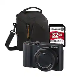 Panasonic - LUMIX ZS300 Compact 4K Digital Camera (Black) with Accessories