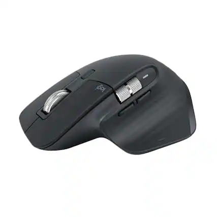 Front. Logitech - Logitech MX Master 3S Bluetooth Edition Wireless Mouse, No USB Receiver - Graphite.