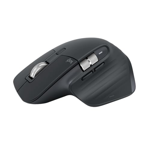 Front. Logitech - Logitech MX Master 3S Bluetooth Edition Wireless Mouse, No USB Receiver - Graphite.