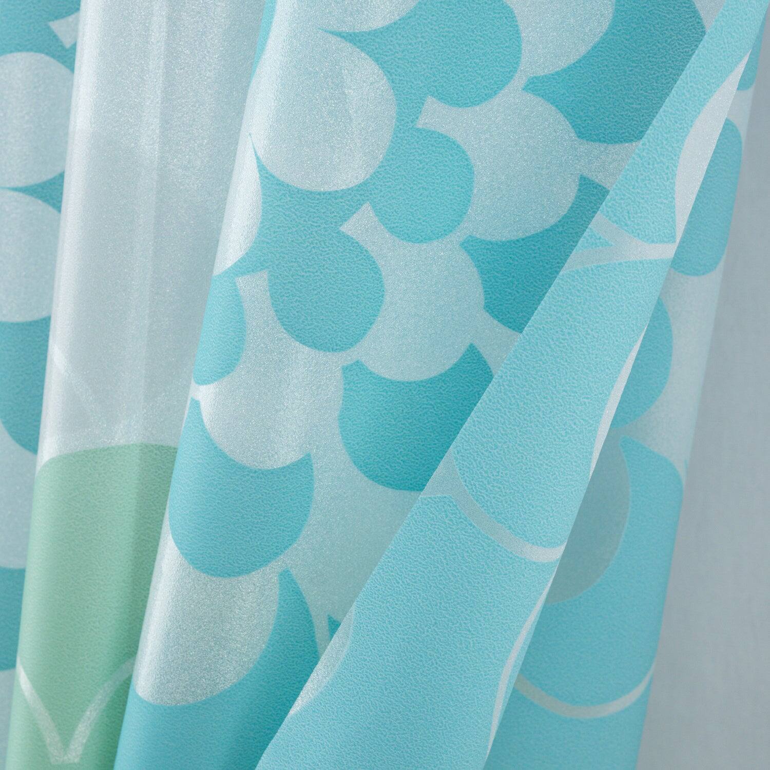 Back. RT Designers Collection - RT Designers Collection 90GSM Peva Glit Printed Marigold Shower Curtain 70" x 72" Seafoam - Seafoam.
