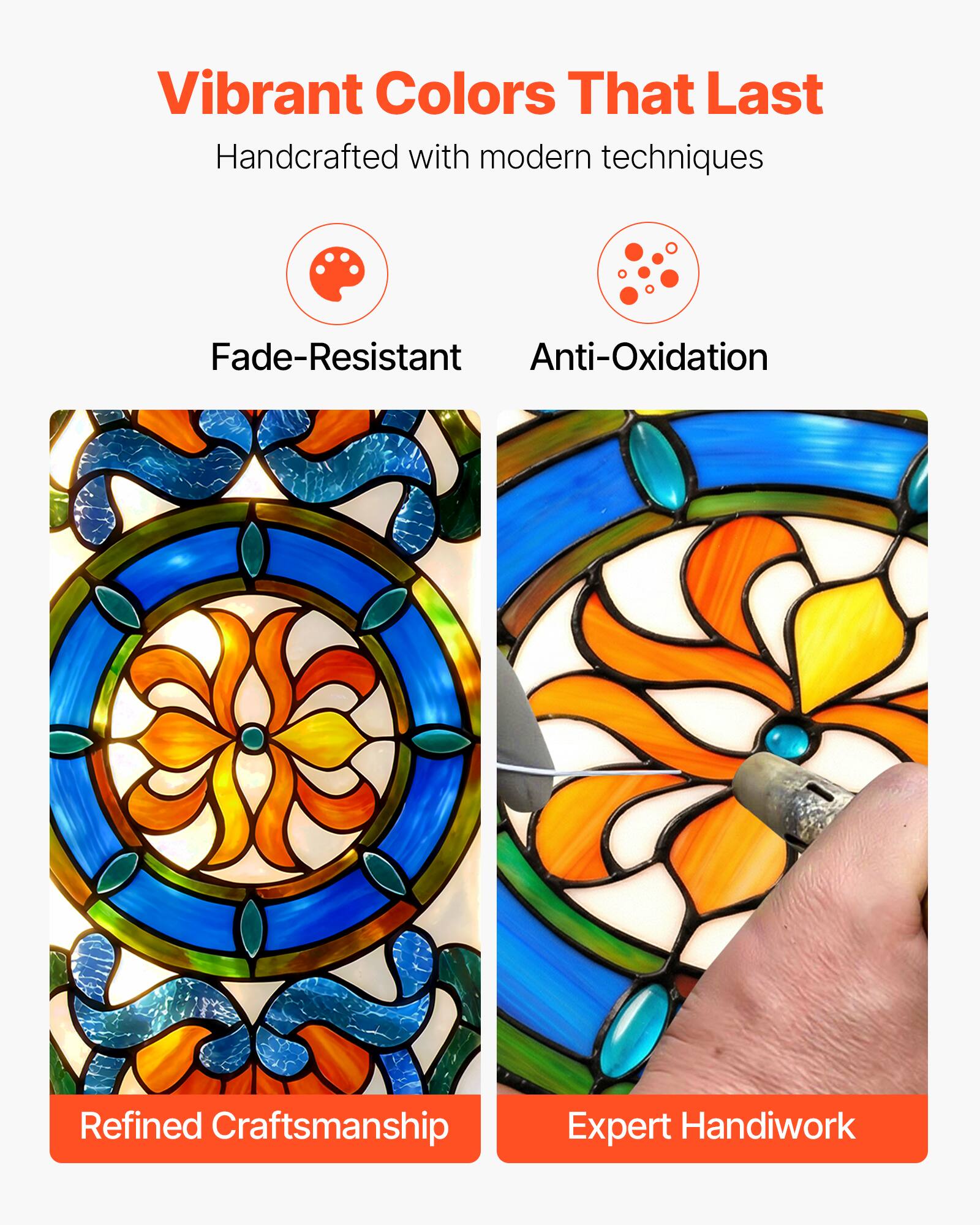 Vibrant Colors That Last  
Handcrafted with modern techniques

- Fade-Resistant
- Anti-Oxidation
- Refined Craftsmanship
- Expert Handiwork