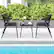 Back. Costway - 3 PCS Patio Rattan Furniture Set with Tempered Glass Tabletop Wicker Seat - Mix Brown + Black.