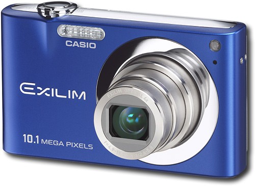 Best Buy: Casio EXILIM 10.1-Megapixel Digital Camera Blue EX-Z100BE