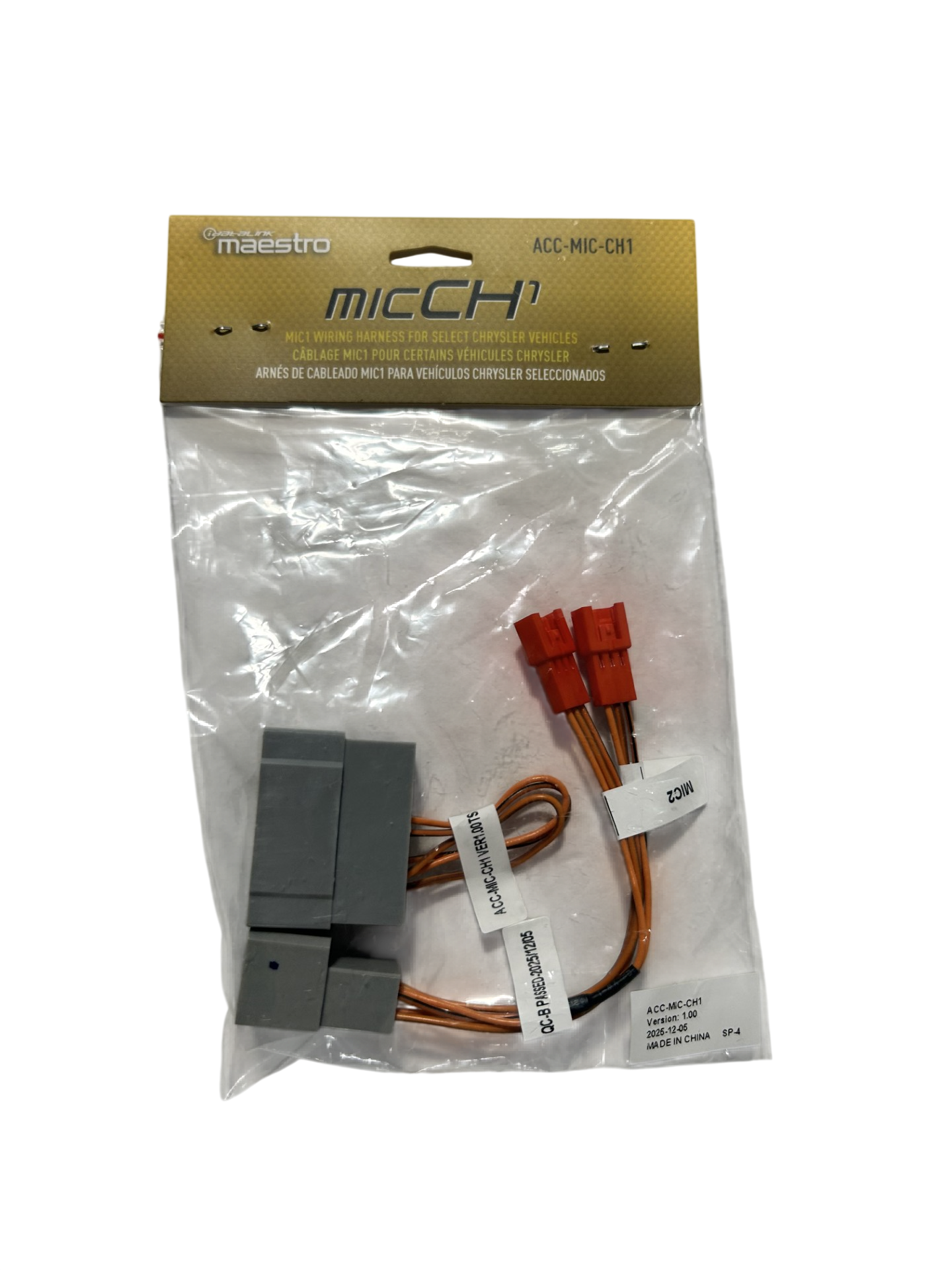Maestro - Factory Microphone Retention Wire Harness Adapter for Select Chrysler Vehicles - Black price history on PriceWatchPro