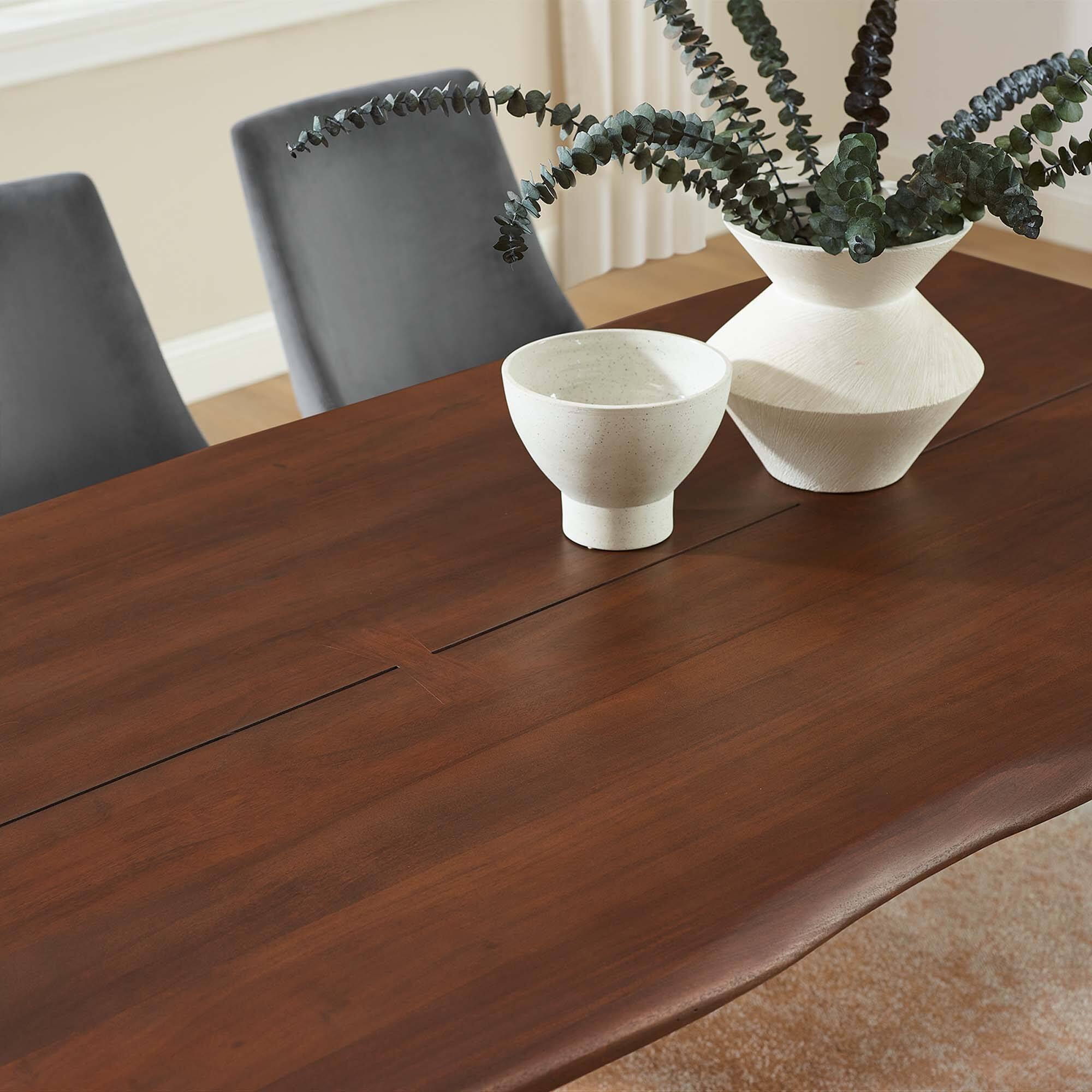 Alt View 6. Modway - Ardor 74" Live Edge Acacia Wood Acacia Wood Dining Table - Brown.