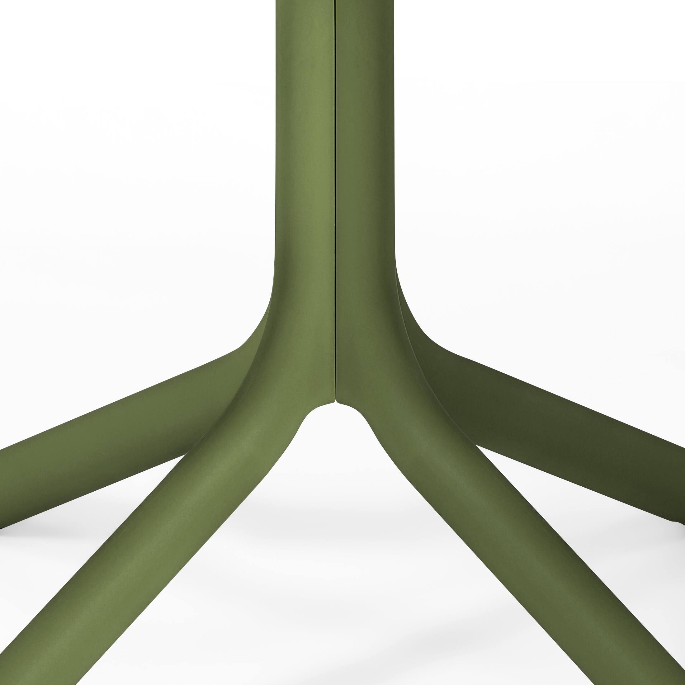 Alt View 4. WestinTrends - WestinTrends Playa 31.5" Round Plastic Outdoor Patio Dining Table for 4 - Olive Green.