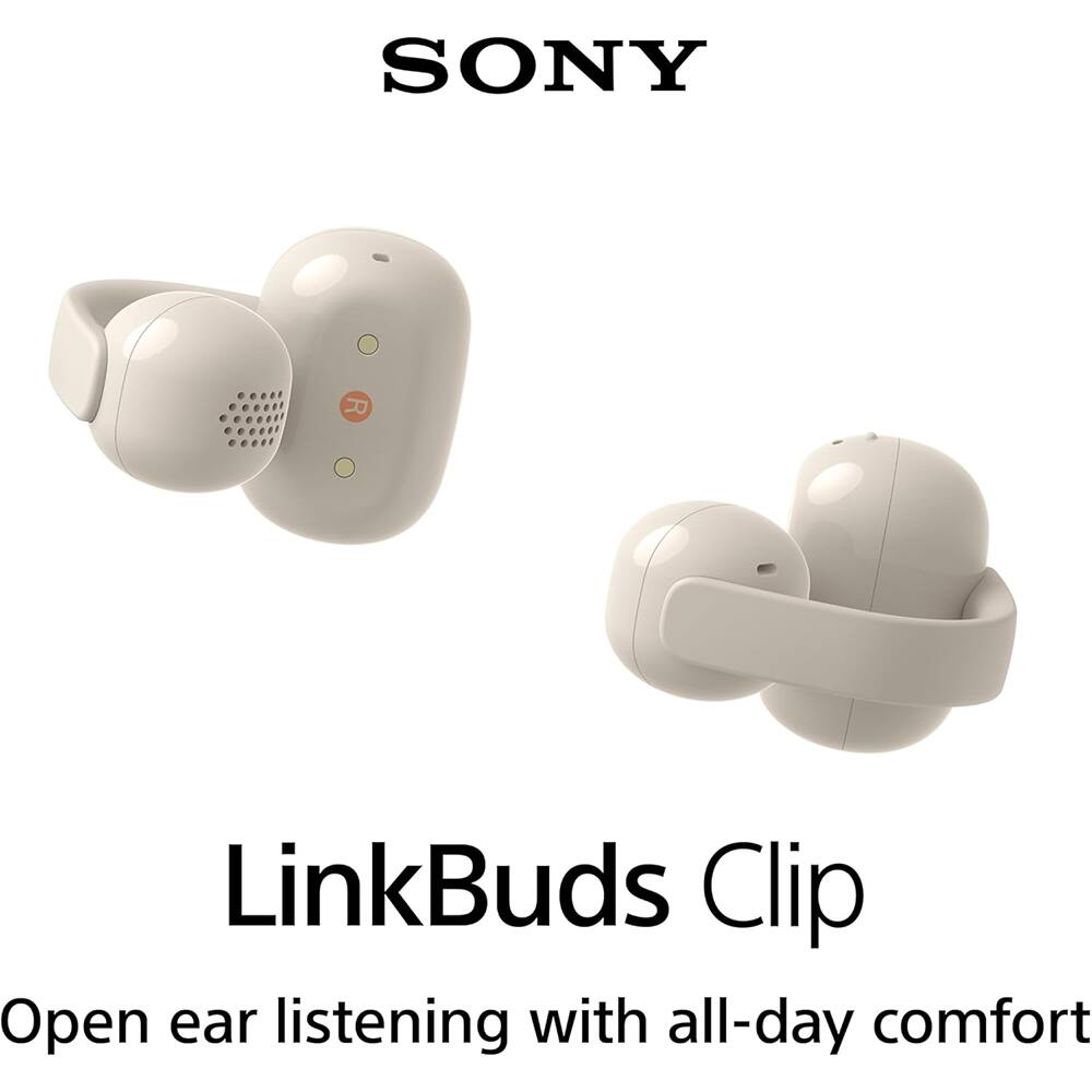 SONY  
LinkBuds Clip  
Open ear listening with all-day comfort
