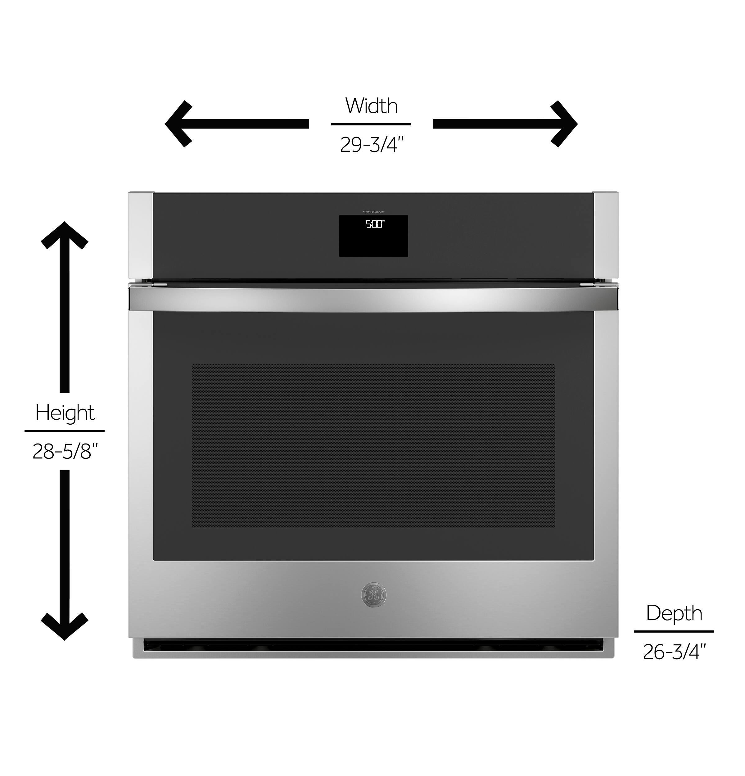 Width: 29-3/4"  
Height: 28-5/8"  
Depth: 26-3/4"