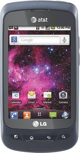 Front Standard. LG - Phoenix Mobile Phone (Unlocked) - Blue.