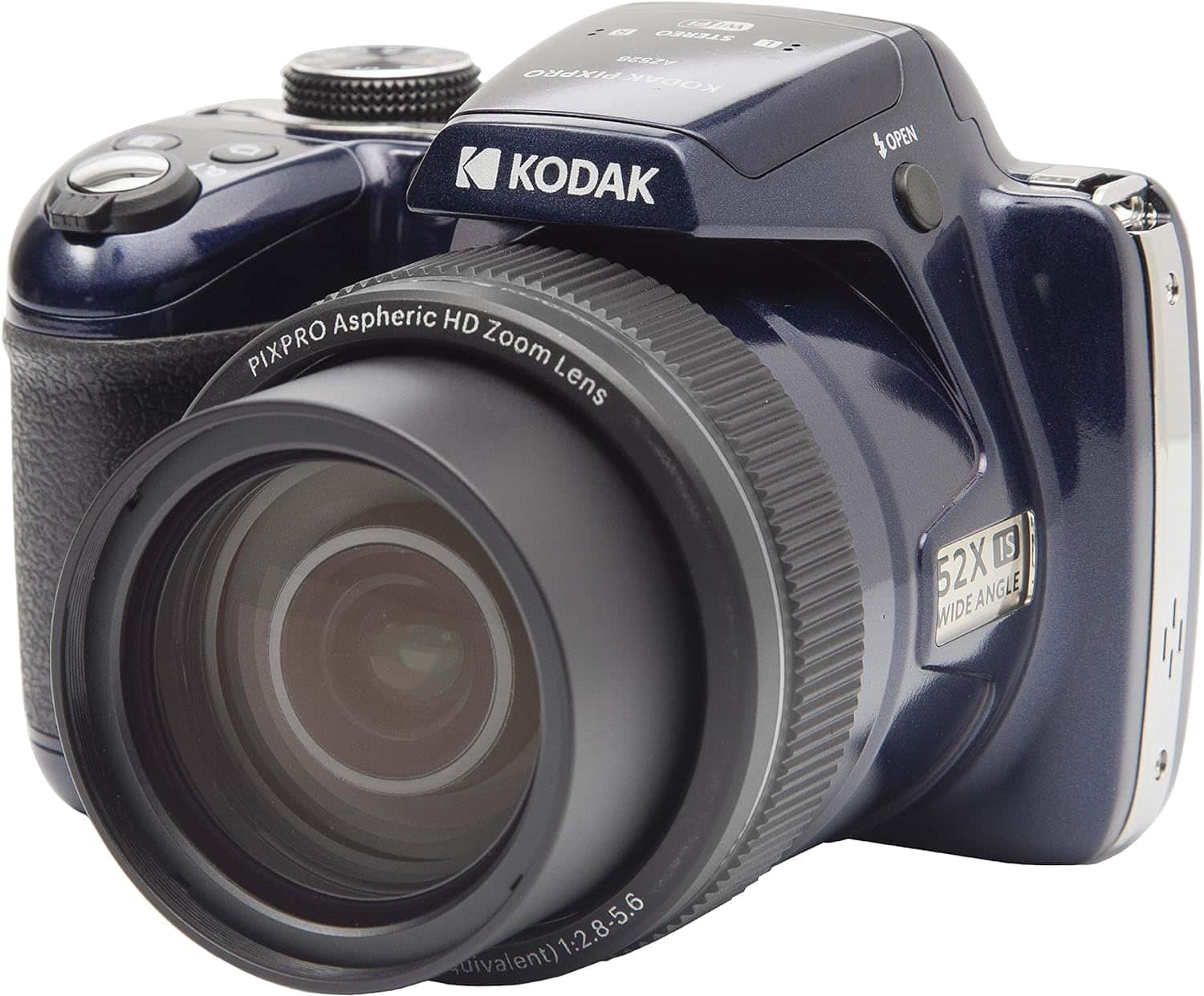 Kodak - PIXPRO AZ528 Astro Zoom BSI-CMOS Bridge Digital Camera 16MP 52X 1080p Wi-Fi (Midnight - Blue