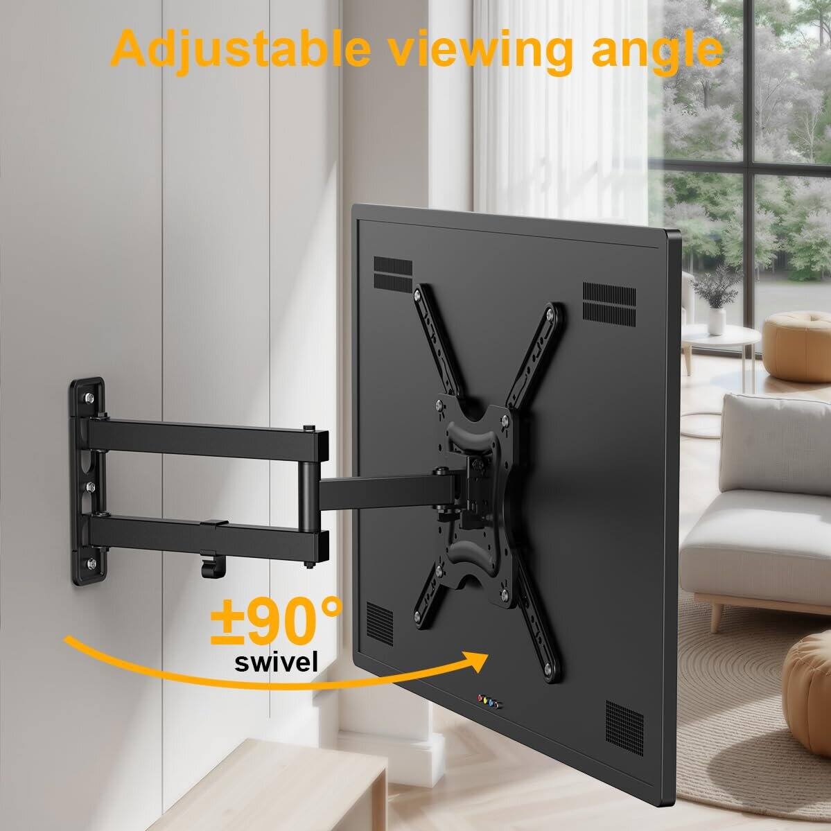 Adjustable viewing angle  
±90° swivel