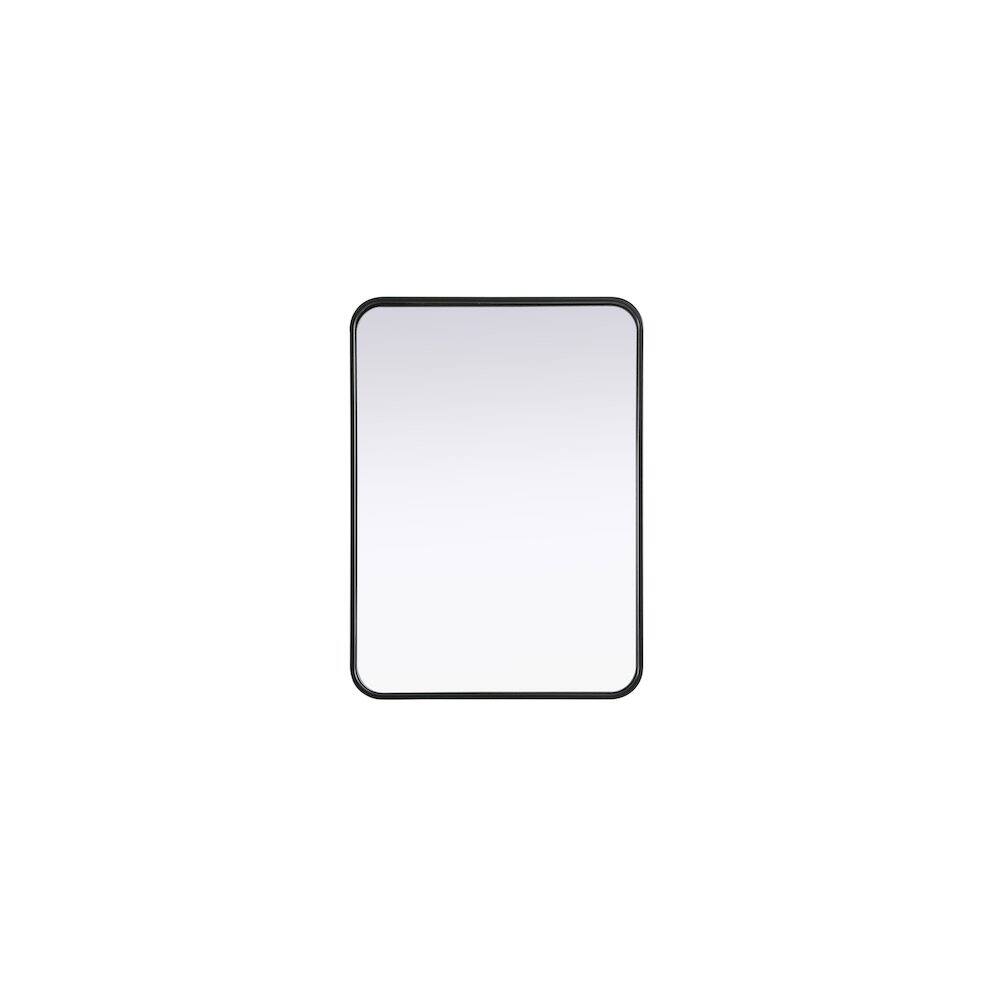 Alt View 8. Elegant Decor - Contour Metal Rectangle Mirror 22x30 in Black - Black.