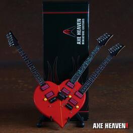 Steve Vai - Axe Heaven Steve Vai Ibanez SV-292 Red Tripleneck Heart Mini Guitar Replica Collectible - Collectibles - Multicolor