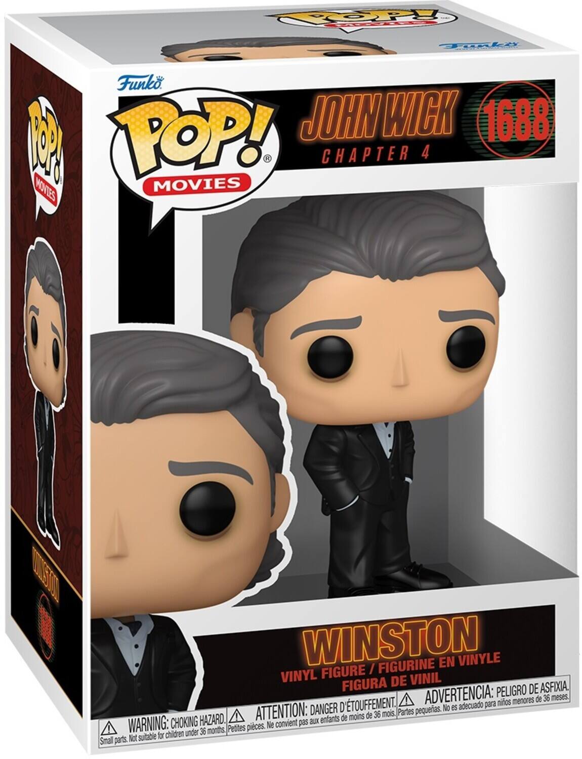TOY: Funko POP! JOHN WICK 1688 M MOVIES H CHAPTER 4 MOVIES

WARNING: CHOKING HAZARD. Small parts. Not suitable for children under 36 months. Petites pieces. Ne convient pas aux enfants de moins de 36 mois.

DANGER D'ÉTOUFFEMENT. Partes pequeñas. No es adecuado para niños menores de 36 meses.

ADVERTENCIA: Peligro de asfixia. Figura de vinil. Figurine en vinyle. Figura / vinyl.