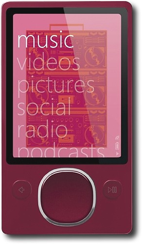  Zune - MP3 Player with 80GB* Hard Drive - Red