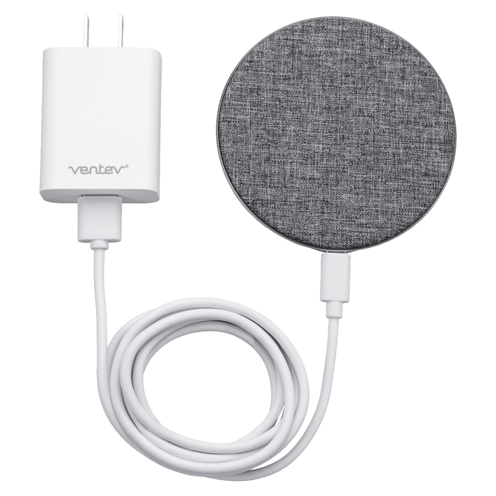 Front. Ventev - wireless chargepad plus 10W - Grey Multicolor.