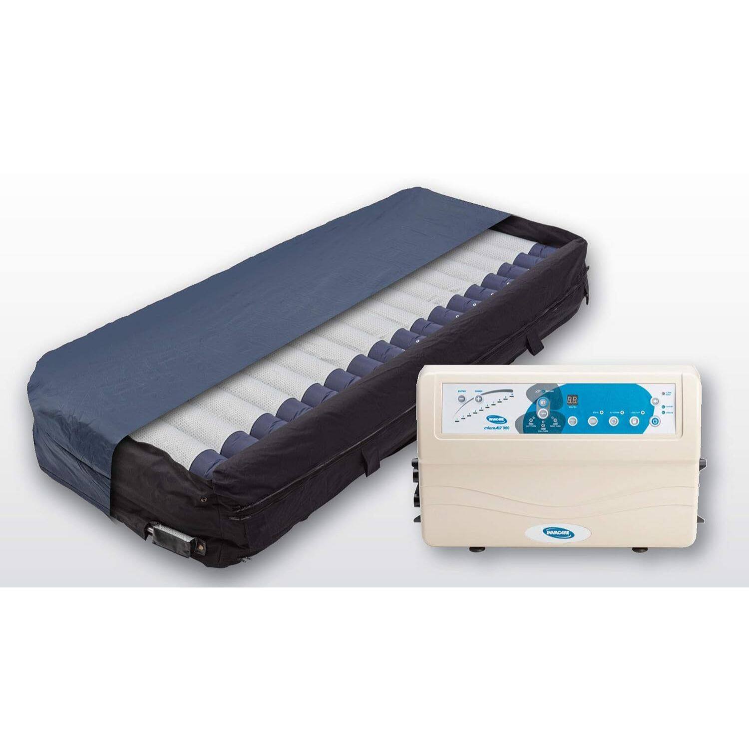 Alt View 4. Invacare - MicroAIR Lateral Rotation Low Air Loss Mattress 600lb Capacity - Blue.