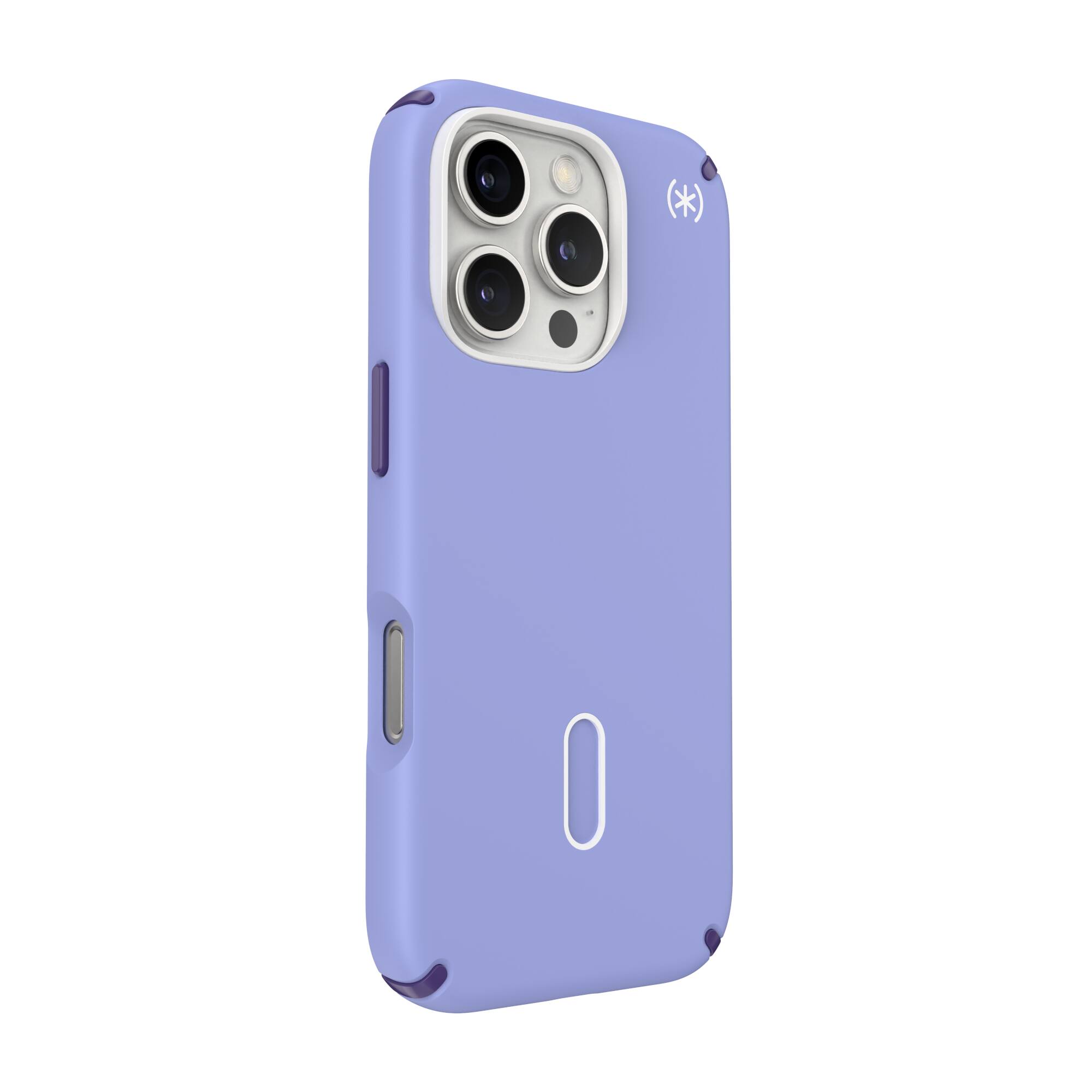 Left. Speck - Presidio2 Pro ClickLock Case with MagSafe for Apple iPhone 16 Pro - Future Lavendar.